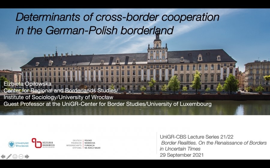 image: Wykład Elżbiety Opiłowskiej w UniGR-Center for Border Studies/Uniwersytet
Lu...