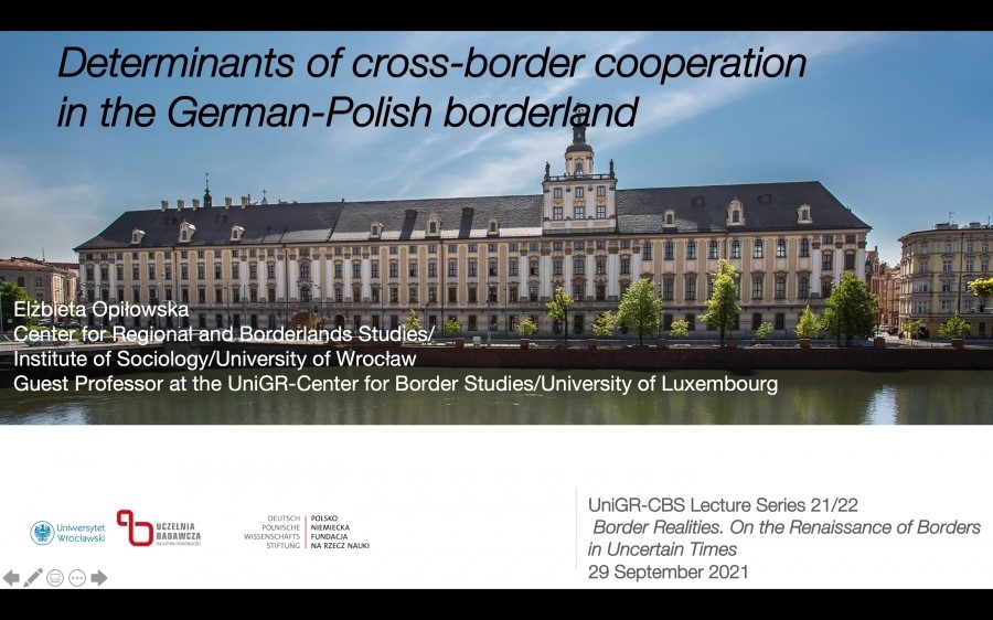 image: Wykład Elżbiety Opiłowskiej w UniGR-Center for Border Studies/Uniwersytet
Lu...