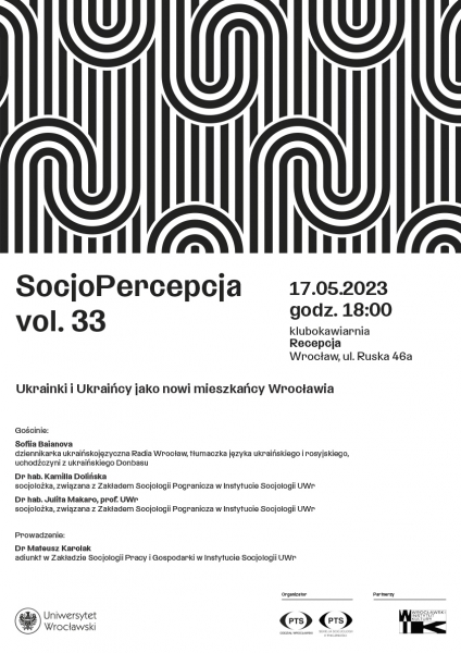 image: SocjoPercepcja vol. 33. | Ukrainki i Ukraińcy jako nowi mieszkańcy Wrocławi...